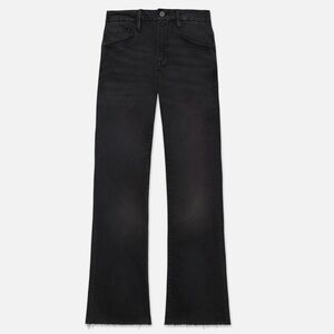 Frame Le Crop Mini Boot Raw Edge in Kerry, Denim Black Sz 33 mid-rise